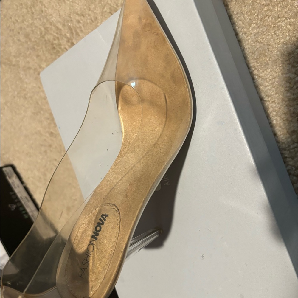 Fashion Nova clear plastic heels